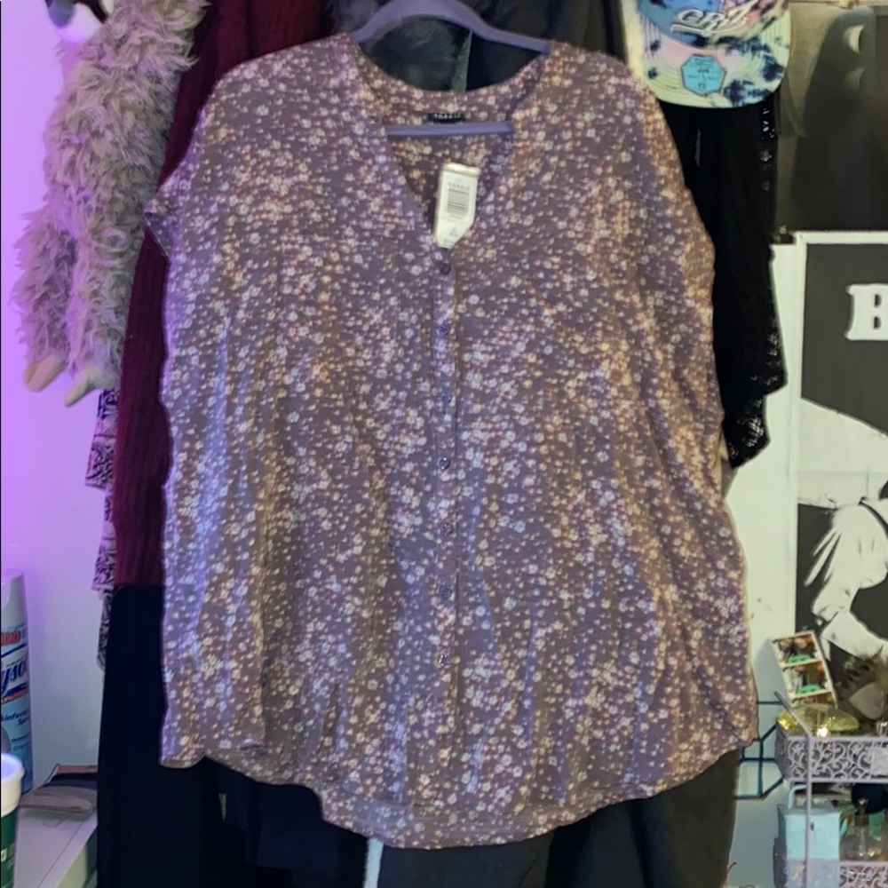 Torrid floral button down top